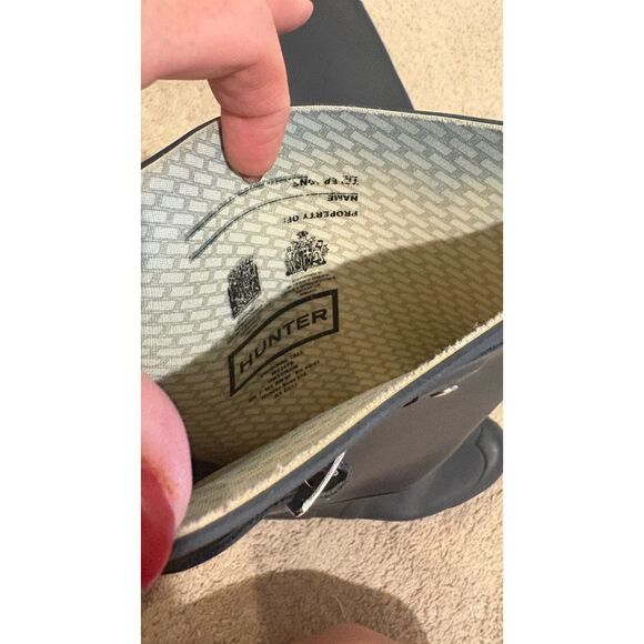 Hunter Original Tall Navy Blue Rubber Rain Boots Size 8 Women - Picture 6 of 7